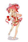  decilitre flower hat hat_with_ears hello_kitty hello_kitty_to_issho! highres legs lei long_hair nekomura_iroha ponytail see-through simple_background solo vocaloid wrist_cuffs yellow_eyes 
