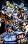  absurdres black_hair blonde_hair blue_hair brown_hair highres hokuto_no_ken juza male_focus manly md5_mismatch multiple_boys muscle pauldrons raou_(hokuto_no_ken) rei_(hokuto_no_ken) resized ryuga shin_(hokuto_no_ken) shuralvbu shuu_(hokuto_no_ken) silver_hair souther toki_(hokuto_no_ken) upscaled 