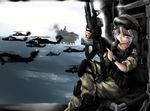  aircraft alternate_costume assault_rifle bad_id bad_pixiv_id boots call_of_duty call_of_duty_4 goggles gun helicopter helmet izayoi_sakuya koh_(minagi_kou) m4_carbine military military_uniform rifle solo touhou uh-60_blackhawk uniform weapon 