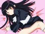  anus bad_id bad_pixiv_id bed_sheet black_hair blush dress flower gokou_ruri hairband long_hair lying mole mole_under_eye no_panties ore_no_imouto_ga_konna_ni_kawaii_wake_ga_nai purple_flower purple_rose pussy ragho_no_erika red_eyes rose sheet_grab skirt skirt_lift solo uncensored 