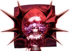  hat highres kansou_samehada lavender_hair red_eyes remilia_scarlet short_hair solo touhou wings 