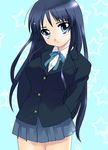  akiyama_mio black_hair blue_eyes bono_(neko-kahou) k-on! long_hair school_uniform solo 