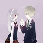  ? blush genderswap green_eyes long_hair maka_albarn meroru pixiv_thumbnail red_eyes resized soul_eater soul_eater_(character) 