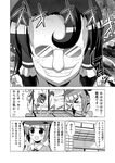  comic cosplay gojou_masaru gojou_masaru_(cosplay) greyscale hakurei_reimu inazuma_eleven inazuma_eleven_(series) kawashiro_nitori monochrome multiple_girls porurin touhou translated 