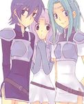  3girls aqua_hair armor belt blue_eyes blue_hair elbow_gloves farina farina_(fire_emblem) fiora fiora_(fire_emblem) fire_emblem fire_emblem:_rekka_no_ken fire_emblem_blazing_sword florina florina_(fire_emblem) gloves green_hair headband long_hair lowleg lowres multiple_girls pegasus_knight purple_hair serious short_hair siblings sisters smile 