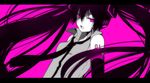  black_hair hatsune_miku long_hair purple_eyes shirotaka_(5choume) simple_background solo twintails vocaloid 