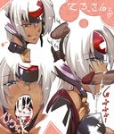  :p :q blue_eyes cum cum_in_mouth cum_on_tongue cum_string cumdrip cyborg dark_skin fellatio foreskin hair_over_one_eye hijiri open_mouth oral penis phimosis profile sweat t-elos tongue tongue_out uncensored white_hair x-ray xenosaga xenosaga_episode_iii 