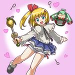  :d bad_id bad_pixiv_id blonde_hair bloomers blue_eyes heart lemon-chan magical_girl melon-chan melonbooks multiple_girls open_mouth rohitsuka side_ponytail smile underwear wand 