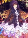  dress effier_kyo gradient_hair highres hijiri_byakuren long_hair multicolored_hair solo sorcerer's_sutra_scroll touhou yellow_eyes 