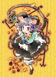  acorn animal_ears bloomers dowsing_rod grey_hair mouse mouse_ears mouse_tail nazrin red_eyes shinoasa short_hair solo tail touhou underwear 