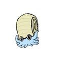  full_body gen_1_pokemon looking_at_viewer lowres no_humans omanyte pokemon pokemon_(creature) setsuko_(setsu29) simple_background tentacles white_background 