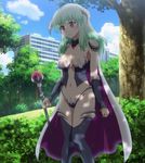  cap cape green_hair horns long_hair purple_eyes run_elsie_jewelria screeencap screencap staff stitched thong to_love-ru toloveru 