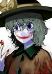  bad_id bad_pixiv_id batman_(series) body_mahattaya_ginga cosplay dc_comics facepaint hat hat_ribbon komeiji_koishi parody ribbon solo sun_hat the_dark_knight the_joker the_joker_(cosplay) touhou 