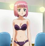  blue_eyes himemiya_milan mirror nogizaka_haruka_no_himitsu pink_hair short_hair star underwear 