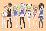  asymmetrical_clothes bad_id bad_pixiv_id black_legwear blonde_hair blue_eyes bow bow_panties brown_hair cirno daiyousei dress drill_hair dual_persona fairy food garter_belt green_eyes green_hair hair_bow hair_ornament hairclip hat ice kinakomoti legs licking lily_black lily_white luna_child microdress microskirt mismatched_legwear multiple_girls one_eye_closed panties pantyhose pantyshot popsicle purple_eyes red_eyes shared_food short_dress simple_background skirt socks star_sapphire sunny_milk thigh_gap thighhighs tongue touhou twintails underwear white_legwear white_panties wings yousei_daisensou 