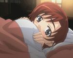  akina_to_onsen_de_h_shiyotsu animated animated_gif blush brown_hair gif gray_eyes grey_eyes lowres miyazawa_akina short_hair 