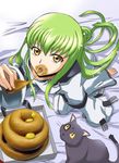  arthur_(code_geass) c.c. cat cc code_geass dirty eating 