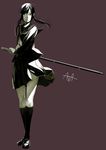  a.q.u.a bad_id bad_pixiv_id original school_uniform solo standing sword weapon 