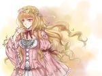  bad_id bad_pixiv_id blonde_hair dress flower hair_flower hair_ornament hitoha long_hair original solo 