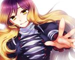  bad_id bad_pixiv_id face foreshortening fuyu_kitsune gradient_hair hands hijiri_byakuren long_hair multicolored_hair solo touhou yellow_eyes 