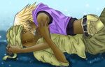  2boys dark_skin lying male male_focus marik_ishtar multiple_boys rishid_ishtar shadi yaoi yu-gi-oh! yuu-gi-ou_duel_monsters 