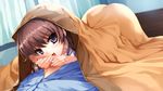  bed blush brown_hair censored fellatio game_cg hanamiya_nagisa kuroya_shinobu penis ushinawareta_mirai_wo_motomete 