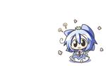  aoblue blush bow chibi cirno ribbons touhou 