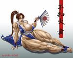  breasts extreme_muscles fatal_fury huge_breasts king_of_fighters muscle muscular_female purukogi purukogi_(plasma_beach) shiranui_mai snk 