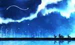  bad_id bad_pixiv_id cloud dragon eastern_dragon fox kikumon no_humans original scenery silhouette sky 