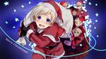  axis_powers_hetalia bad_id bad_pixiv_id belt blonde_hair blue_eyes christmas denmark_(hetalia) finland_(hetalia) gift glasses gloves green_eyes hat heart heart_of_string highres iceland_(hetalia) multiple_boys norway_(hetalia) purple_eyes sack santa_costume santa_hat scarf sealand_(hetalia) short_hair sleigh sweden_(hetalia) yume_mizuumi 