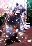  bad_id bad_pixiv_id bow hair_bow little_busters! sasasegawa_sasami school_uniform solo thighhighs yae_(mono110) 