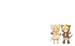  animal_ears chibi hidacafe kagamine_len kagamine_rin tail twins vocaloid 