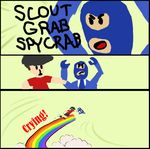  human mammal rainbow rainbows scout_(team_fortress_2) shoutingryan-d2z3e84 spy_(team_fortress_2) spycrab team_fortress_2 