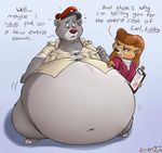  bear bottomless clothed clothing disney english_text fat half-dressed hat mammal morbidly_obese obese overweight rebecca_cunningham scottc talespin text 