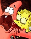  blood patrick patrick_star spengbab spongebob_squarepants undead unknown_artist zombie 