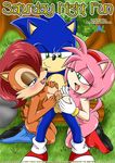  amy_rose blush comic erection female hedgehog male mobian mobius_unleashed penis sally_acorn sega sonic_(series) sonic_the_hedgehog 