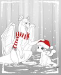  border christmas claws coal dragon female feral forest hat helping hindpaw holiday holidays mammal paws rodent scalie scarf sefeiren sketch slitherette snow snow_dragon snowman squirrel stripes tail tree trees whelp wings winter wood xmas 