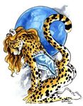  bottomless breasts butt cheetah clothed clothing feline female hair half-dressed heather_bruton kneeling long_hair mammal plain_background raised_tail solo tail white_background 