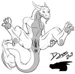  2009 anus clitoris danza dildo dragon female horns knot nude on_back pussy scalie sex_toy solo spread_legs spreading tongue 