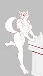  beverage bikini boneitis canine clothed clothing digitigrade female line_art mammal skimpy solo swimsuit tight_clothing 