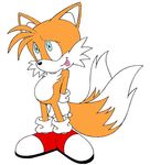  chest_tuft colored ears fox fur fury gloves hedgehog male mammal miles_prower multiple_tails orange orange_fur paint plain_background sega shoes solo sonic_(series) sonic_the_hedgehog sonic_x tail tails tongue tongue_out tuft unknown_artist white_background 