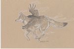  canine feral heather_bruton mammal non-anthro sketch solo wings wolf 