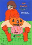  blush butt doc_icenogle female halloween holidays human icenogle mammal pumpkin pussy scared scooby-doo scooby-doo_(series) velma_dinkley 