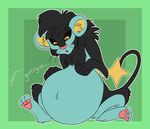  belly belly_grab churn corgeh fat gurgle luxray nintendo obese overweight pok&#233;mon pok&eacute;mon post_vore red_eyes stuffed video_games vore 