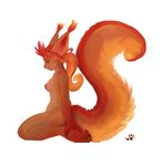  female fiery muscaliet mythological nude rodent solo squirrel thumbclawz tusks 