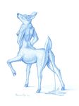  2002 anus breasts cervine deer eyes_closed female hooves nude peeing pussy raised_tail side_boob solo tail taur taurin_fox watersports 