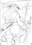  breasts butt feline female hair hat looking_at_viewer mammal max_blackrabbit nipples pirate pussy ship side_boob solo sword tail weapon 