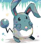  &#38632;&#20908; ?? azumarill nintendo plain_background pok&#233;mon pok&eacute;mon solo tail video_games white_background 