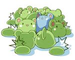  &#26647; ? azurill blush green green_body marill nintendo plain_background pok&#233;mon pok&eacute;mon shiny_pok&#233;mon video_games white_background 