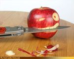  apple assassin badass food grin knife my_food_looks_funny solo 